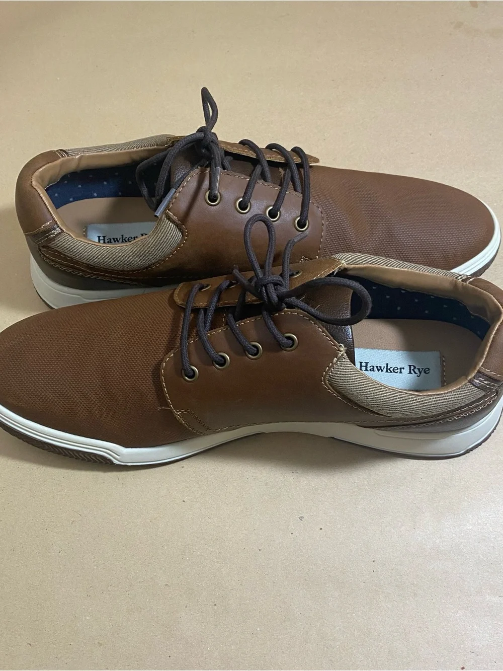 Men's Brown Casual Lace-Up Slip-On Loafers